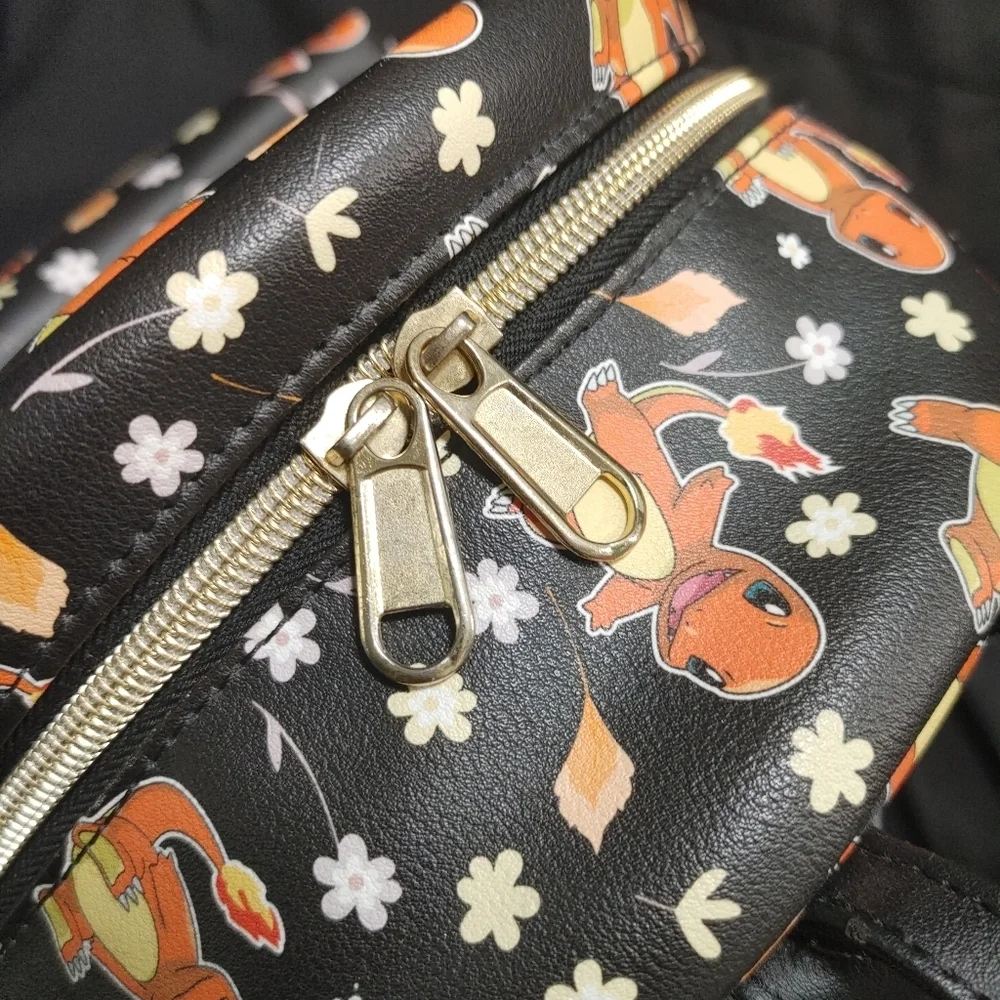 Loungefly Pokemon Charmander Black and Orange Mini Backpack